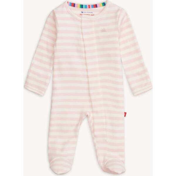 Pink Stripe Organic Cotton Footie | Maisonette