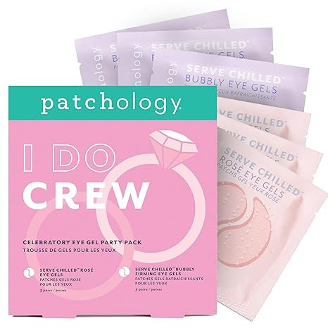 Patchology Hydrating Under Eye Gel Patches – I Do Crew Bridesmaid Gift Set with Rosé & Bubbly ... | Amazon (US)