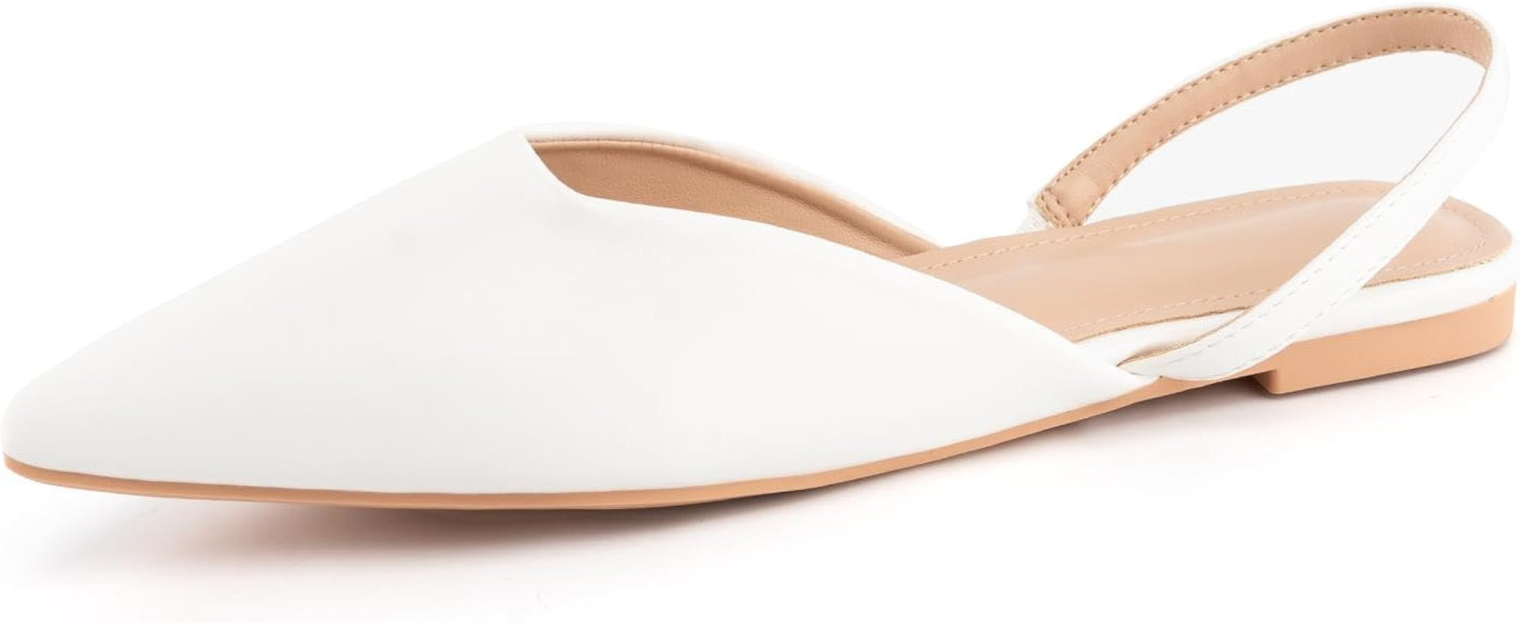 DREAMCIA Slingback Flats for Women Pointed Toe Flats Slip On Casual Office Shoes for Women | Amazon (US)