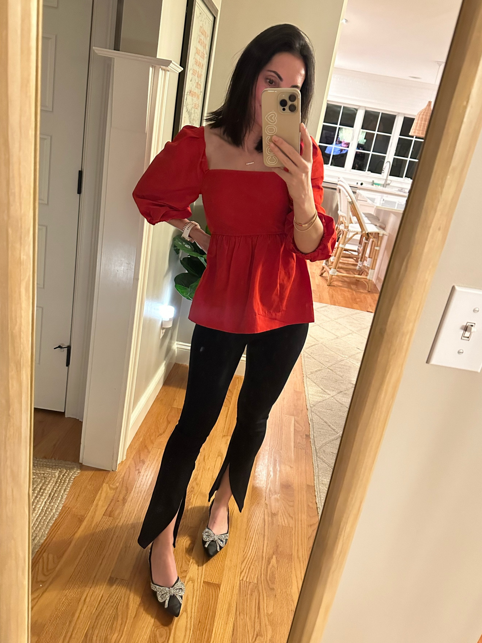 Xs in top
Pants- size small
Use code: cocoxspanx 
Shoes- tts


#LTKHoliday #LTKshoecrush #LTKSeasonal