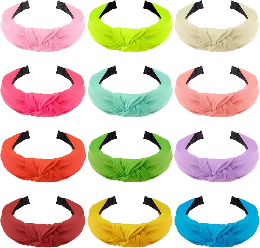 SIQUK 12 Pieces Knotted Headbands for Women Hair Turband Knot Headband Fashion Top Knot Headbands... | Amazon (US)