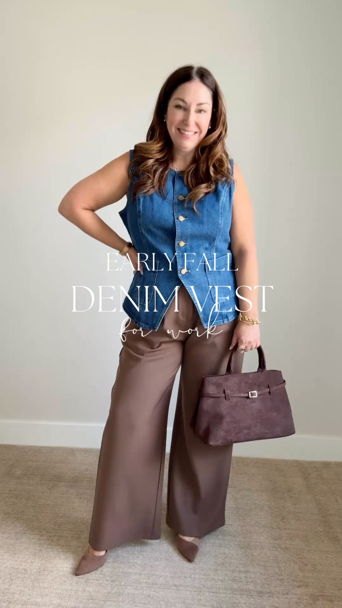 Fall Denim Vest Workwear Outfit | Wearing Vest XL (size up for larger chest) and Pants in XL 

 

#LTKMidsize #LTKFindsUnder50 #LTKWorkwear