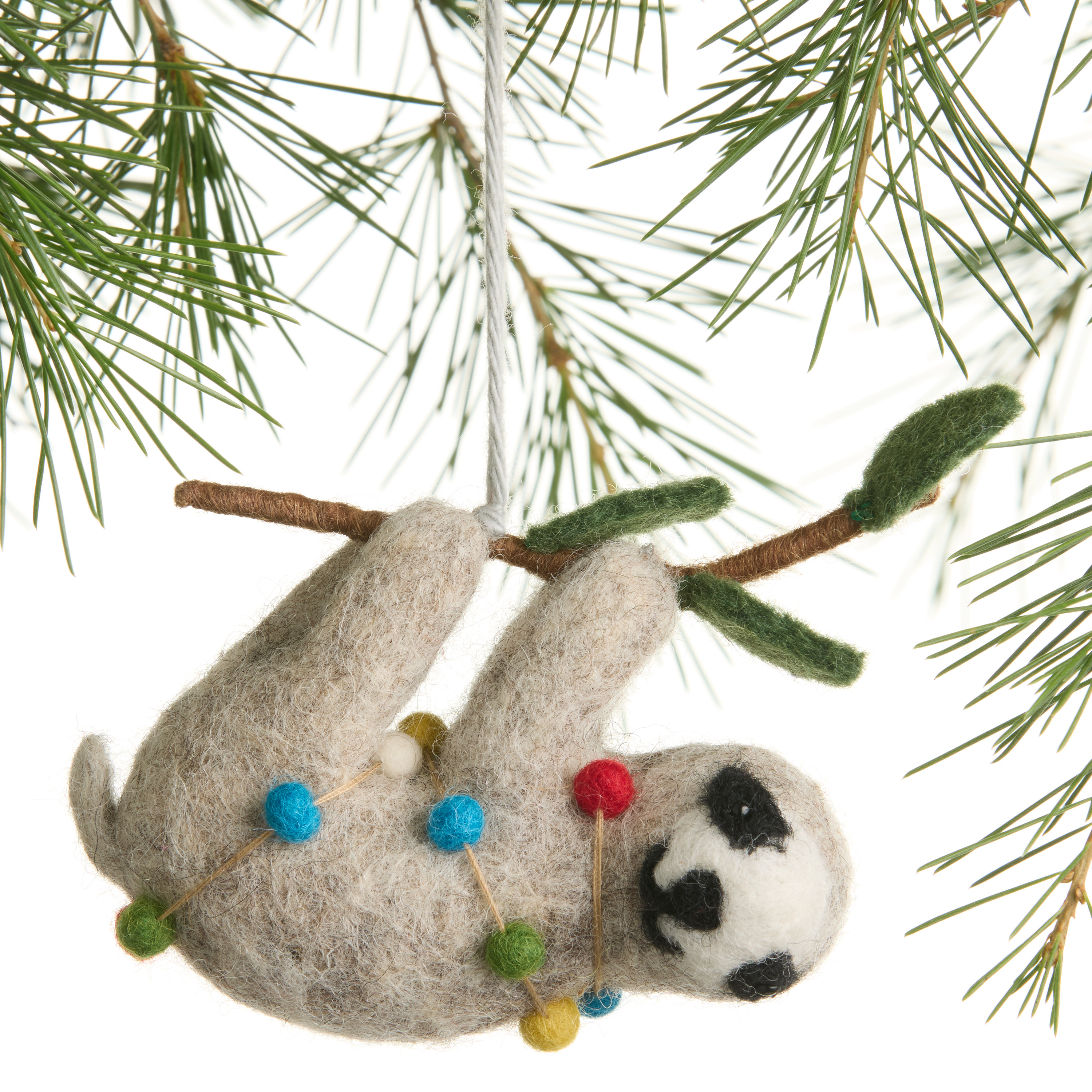 Wool Sloth on Branch Ornament | World Market