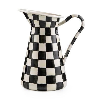 Courtly Check Enamel Practical Pitcher | MacKenzie-Childs