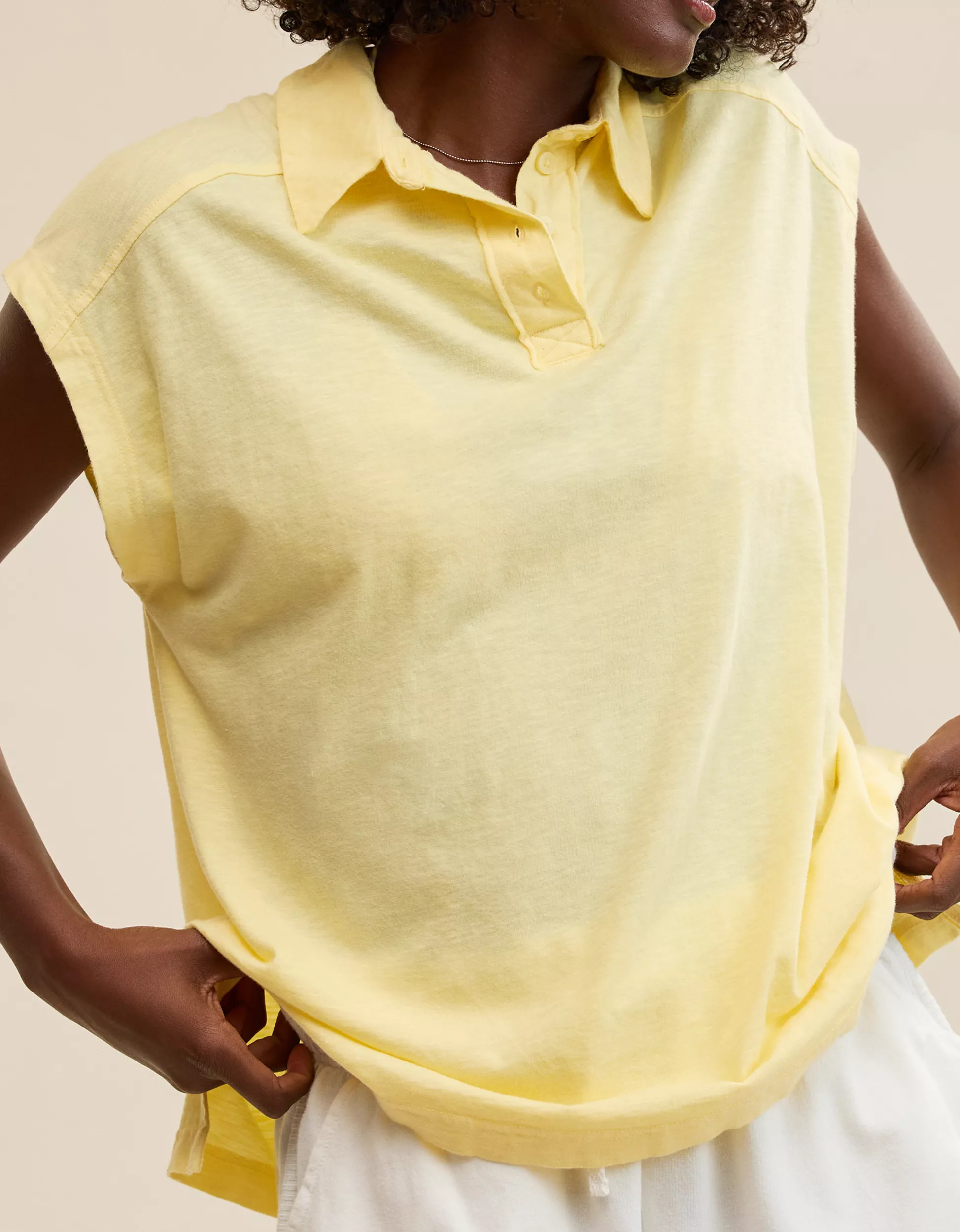 Aerie Happiest Oversized Polo T-Shirt | American Eagle Outfitters (US & CA)