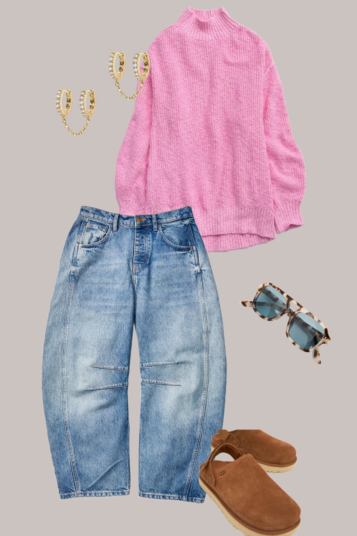 how to style barrel jeans!! #casualootd #freepeople #uggs 

#LTKStyleTip #LTKWorkwear #LTKFindsUnder100
