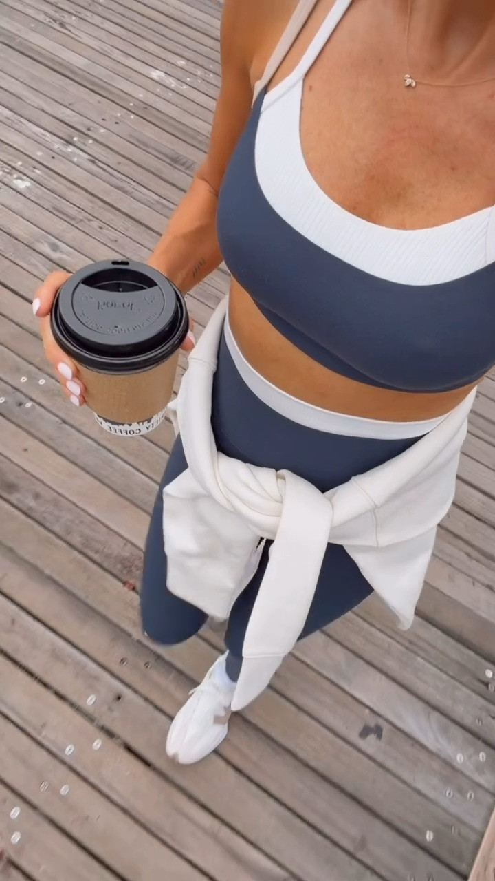 This activewear set is so elevated - I cannot believe it’s from Target! I’m obsessed with the colorway! This is perfect for a Pilates or yoga workout! Wearing M in the sports bra & S in the leggings! 

Loverly Grey, Target, activewear, workout outfit, athleisure, active set, matching set, Pilates outfit 

 #LTKfitnessgoals #LTKSeasonal #LTKActive