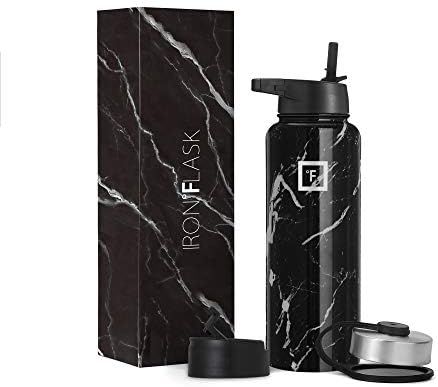 Iron Flask Sports Water Bottle - 40 Oz, 3 Lids (Straw Lid),Vacuum Insulated Stainless Steel, Mode... | Amazon (US)