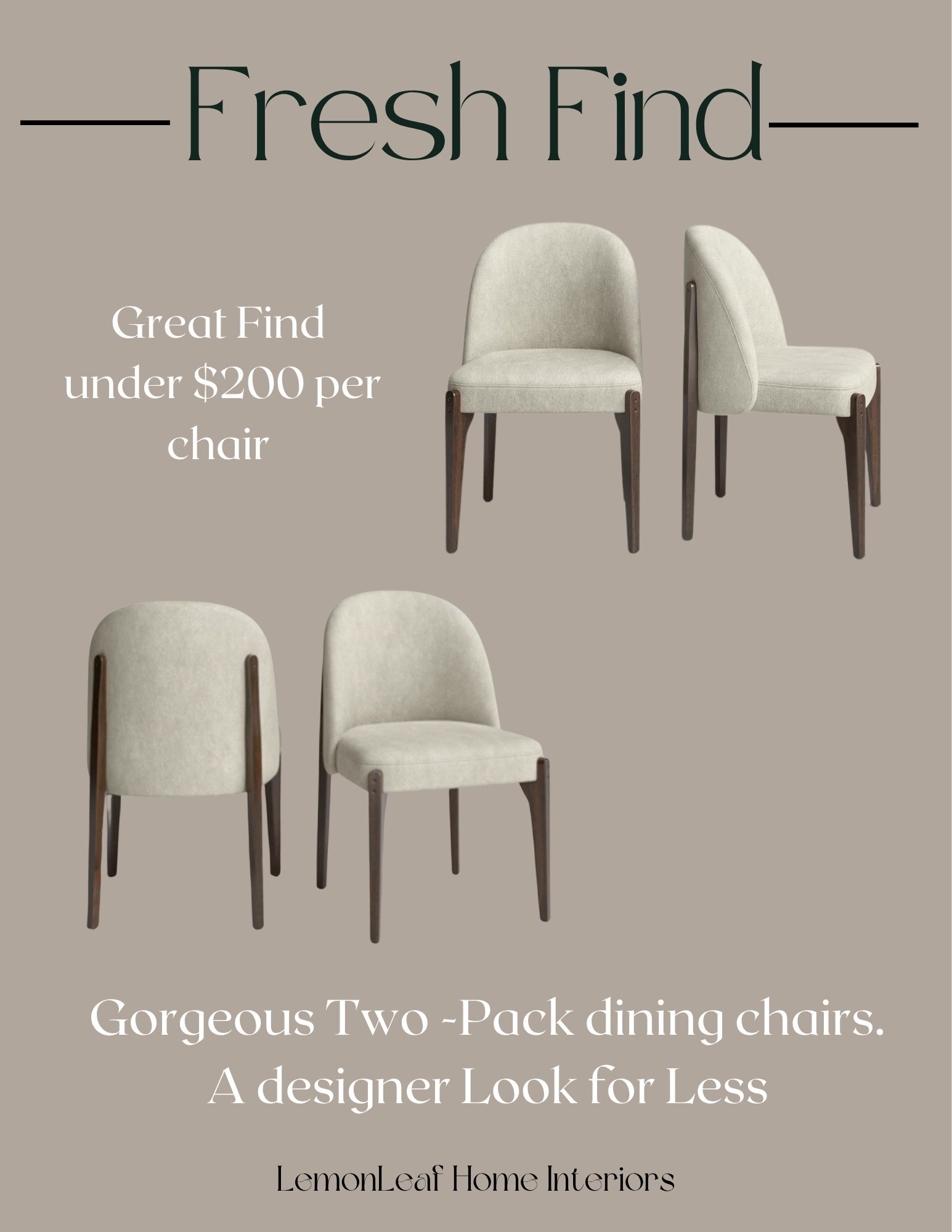 Arhaus look for less! Two pack of dining chairs @Wayfair  at a great price point

#LTKHome #LTKSaleAlert #LTKSeasonal