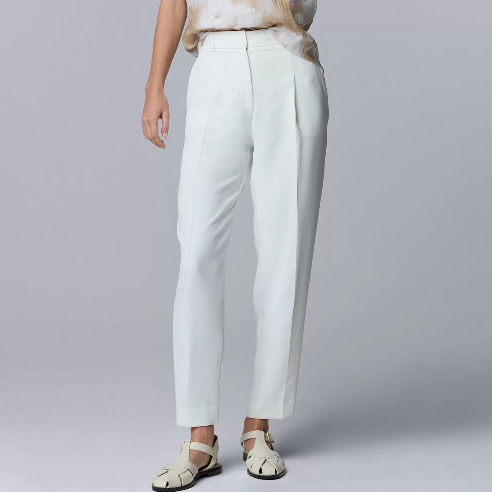 Women's Simply Vera Vera Wang Luxe Crepe Tapered Ankle Pants | Kohl's