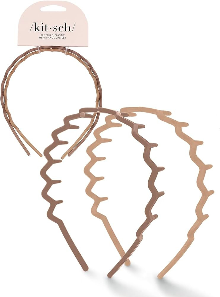 Kitsch Hairband - Zig Zag Headbands - Recycled Plastic Hair Band for Men & Women | Classic 90s He... | Amazon (US)