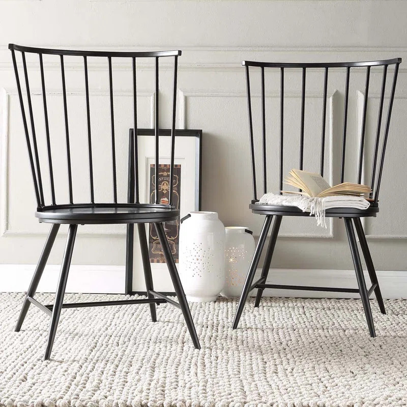 Kennamer Metal Slat Back Side Chair (Set of 2) | Wayfair Professional