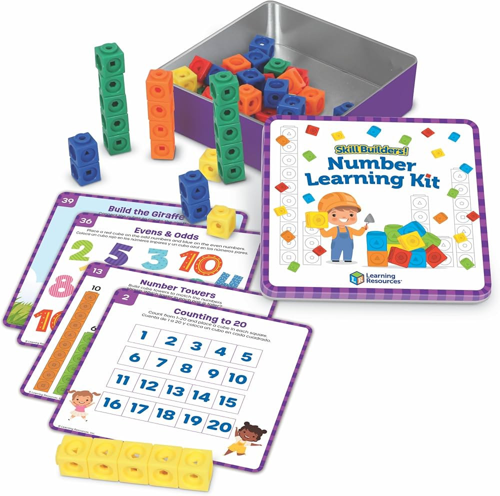 Learning Resources Skillbuilders Numbers Learning Kit, Math Manipulatives, Linking Cubes, Homesch... | Amazon (US)
