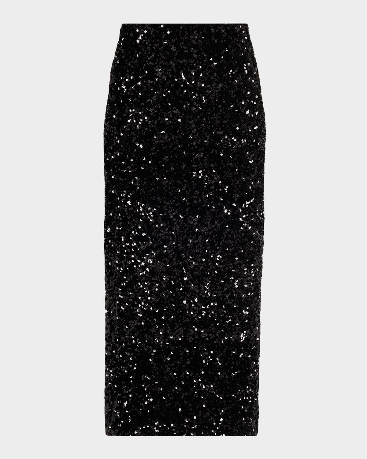 Sequined Velvet Midi Skirt | Neiman Marcus