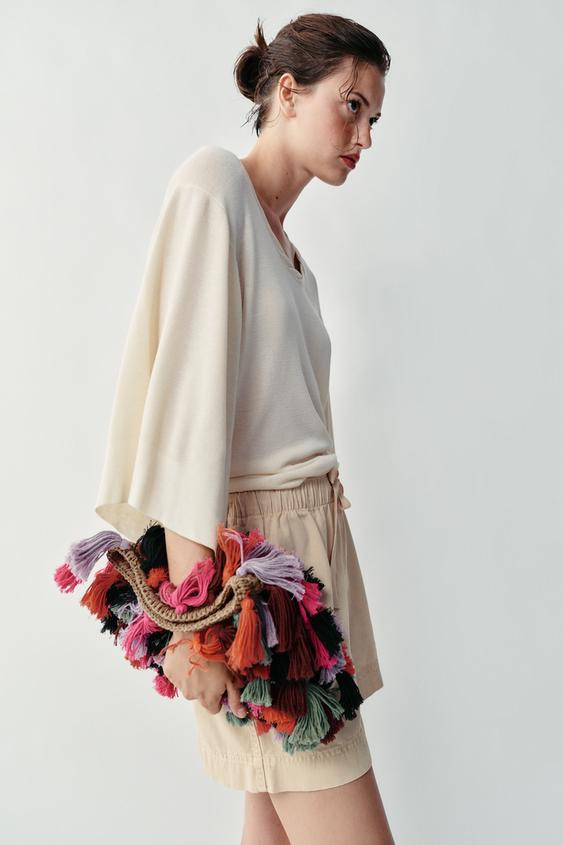 POM-POM COMBINATION BAG | Zara US