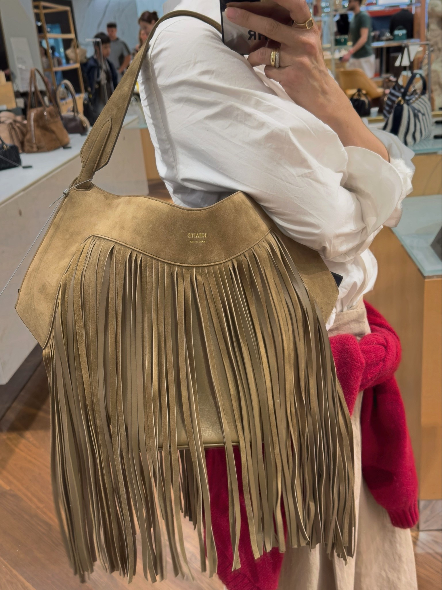 Suede fringe bag.

#LTKsummer #LTKfestival #LTKluxury