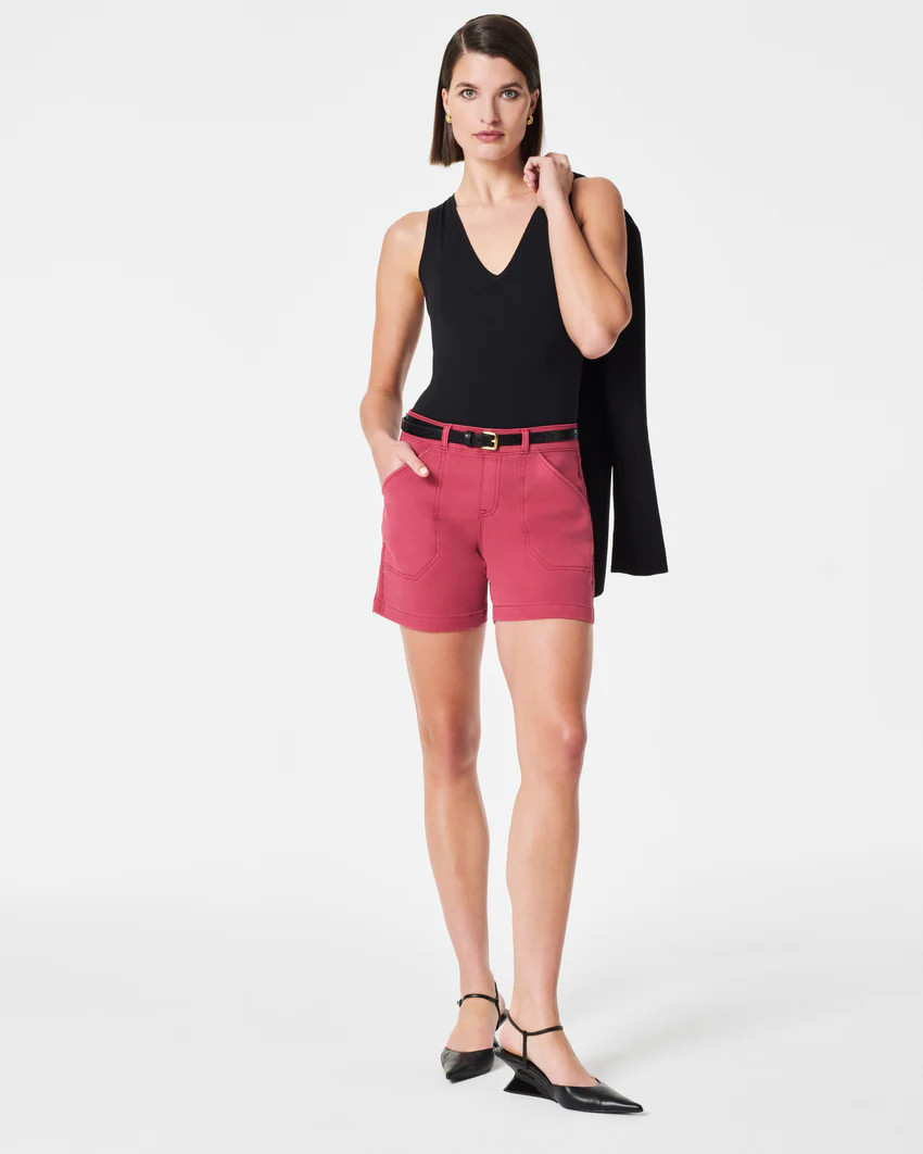 Stretch Twill Shorts, 6 | Spanx