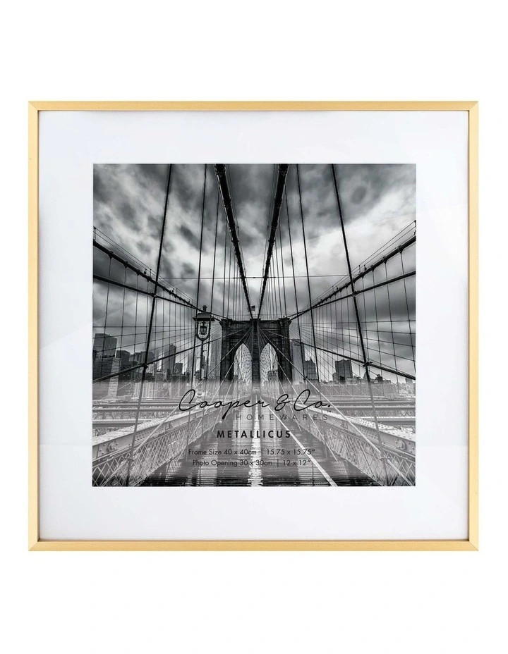 Cooper & Co Platinum Metal Frame 40x40cm/30x30cm in Gold | MYER | Myer