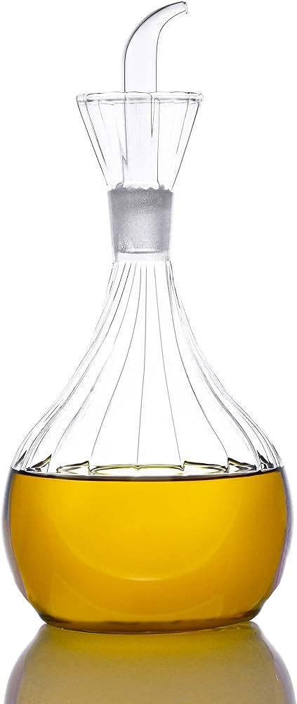 HAIZEEN 13 ounce/380 ml No Funnel Needed Olive Oil and Vinegar Dispenser Glass Cruet Decanter for... | Amazon (US)