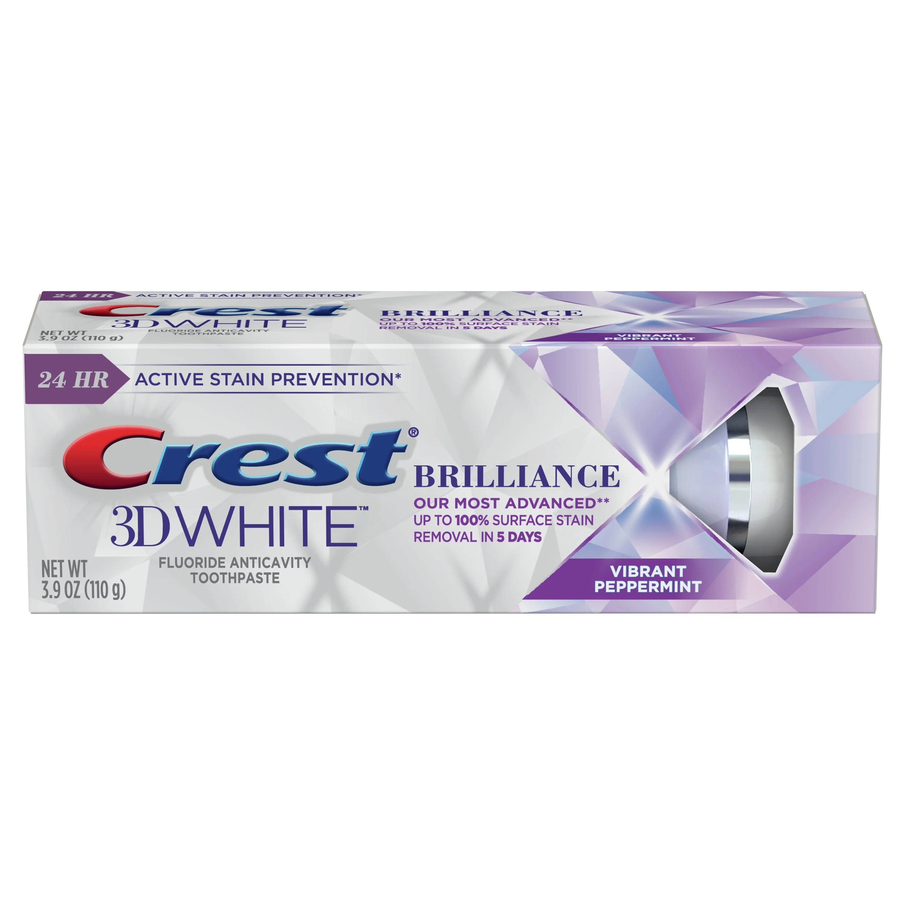 Crest 3D White Brilliance Teeth Whitening Toothpaste, Vibrant Peppermint, 3.9 oz | Walmart (US)