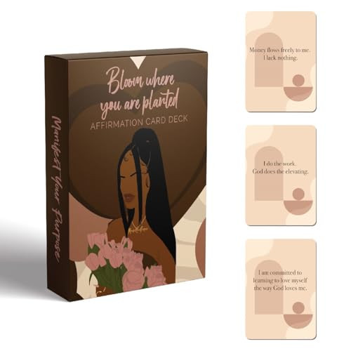Manifest Your Purpose - Affirmations for Black Women - Bloom Where You Are Planted Affirmation Card Deck, 52 positive affirmation cards, Daily Affirmations for Black Women | Amazon (US)