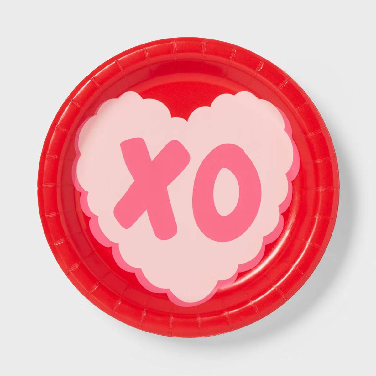 20ct 9" XO Valentine's Day Dinner Plates Red/Pink - Spritz™ | Target