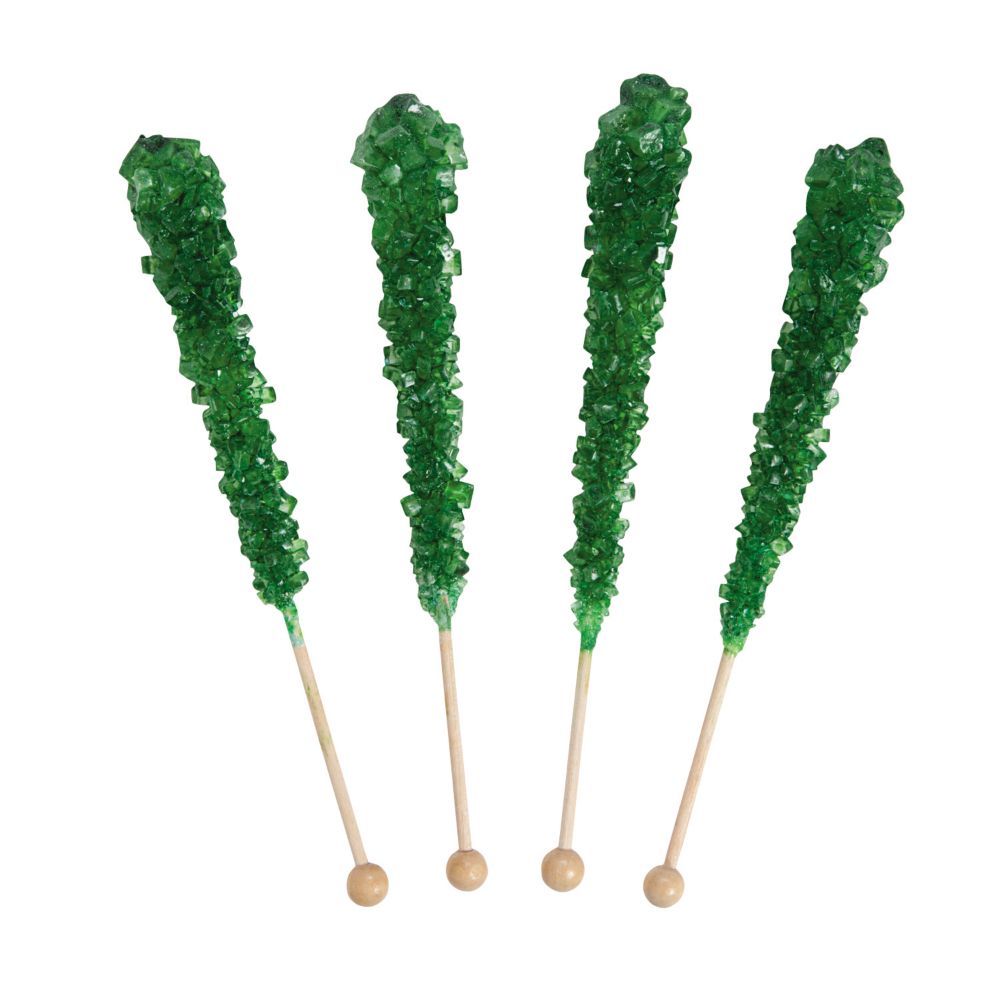 Green Rock Candy Lollipops - 12 Pc. | Oriental Trading Company