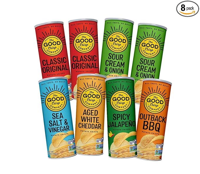 The Good Crisp Company, Potato Chips, 5.6 Ounce Canisters, Pack of 8 (Variety Pack) | Amazon (US)