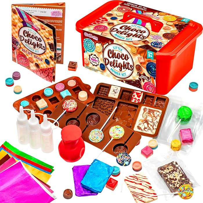 GirlZone Little Choco Delights Maker Kit, Chocolate Making Set for Kids with Candy Bar Molds, Lol... | Amazon (US)