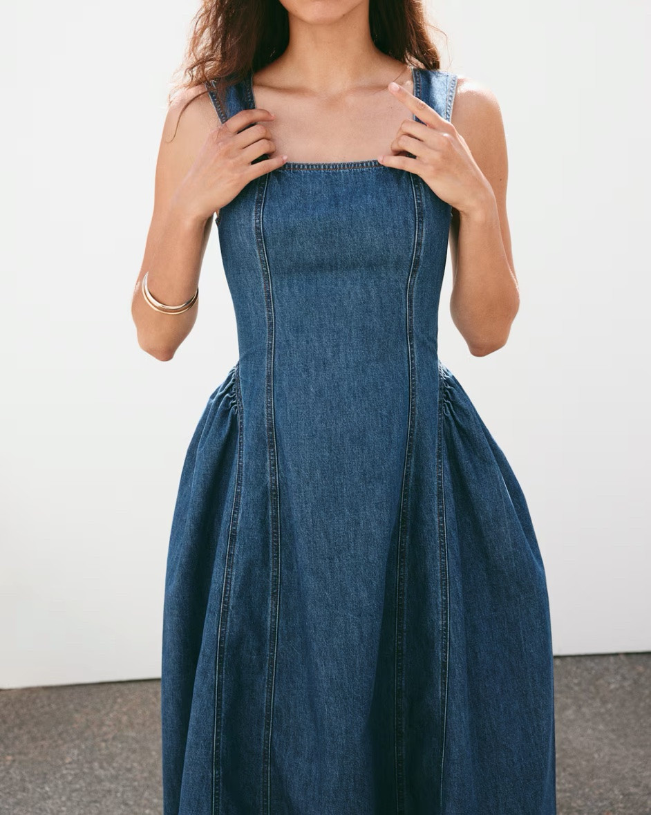 Tie back denim corset style midi dress

#LTKSeasonal