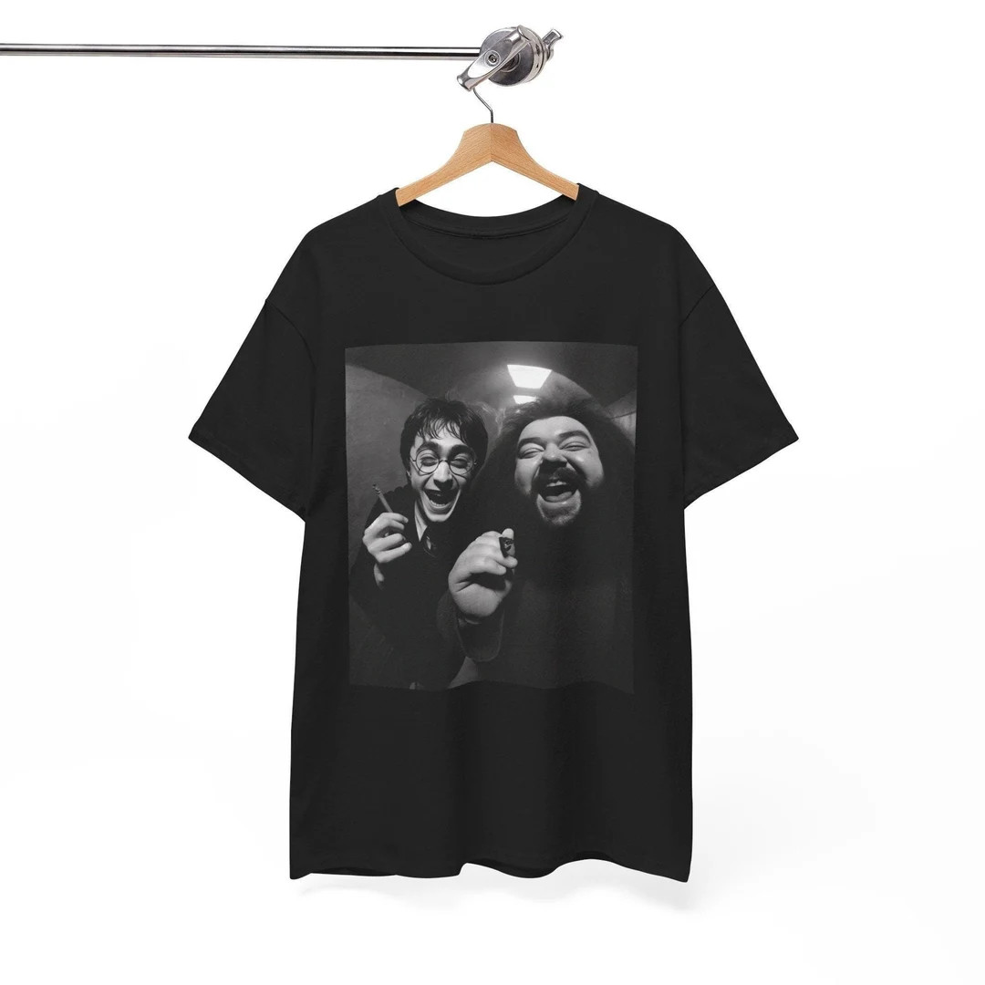 Funny Shirt, Young Wizard and Giant Smoking Tshirt, Wizards Smoke T Shirt, Wizard School Party Te... | Etsy (US)