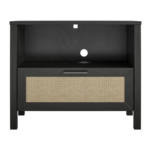 Queer Eye Wimberly 1 Drawer Nightstand, Natural with Faux Rattan | Walmart (US)