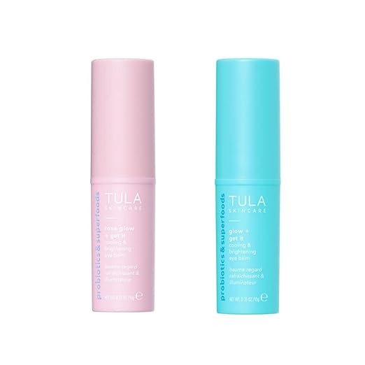 TULA Skin Care Glow & Get It Cooling & Brightening Eye Balm 0.35 oz + Rose Glow & Get It Cooling ... | Amazon (US)
