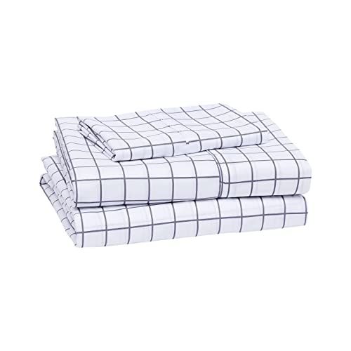 Amazon Basics Lightweight Super Soft Easy Care Microfiber Bed Sheet Set with 14” Deep Pockets - Twin | Amazon (US)