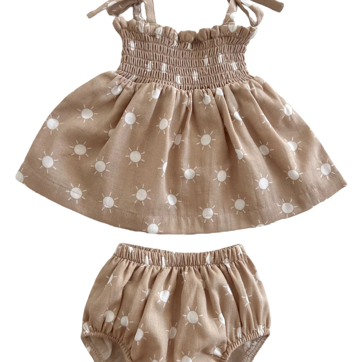 Sand Sun / Organic Smocked Set | SpearmintLOVE