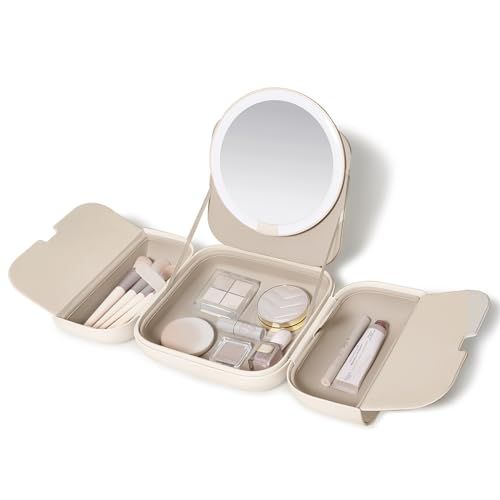 AMIRO M2 LumoCube Portable LED Bag Mirror with 5 Level Brightness, Makeup case Organizer with Mir... | Amazon (US)