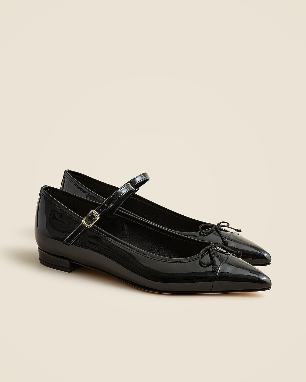 Pointed-toe Mary Jane ballet flats in Italian patent leather | J. Crew US