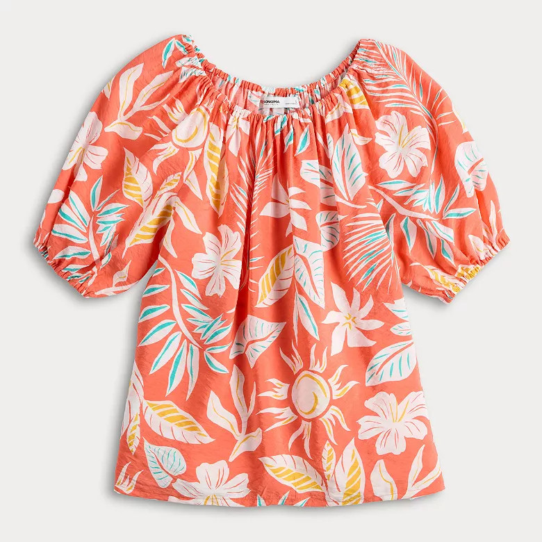 Women's Sonoma Goods For Life® Silk-Like Femme Peasant Top | Kohl's