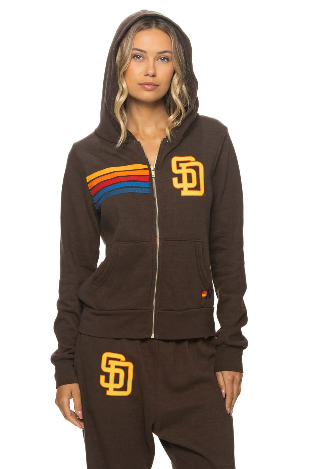 SAN DIEGO PADRES 2026 ZIP HOODIE - BROWN | Aviator Nation