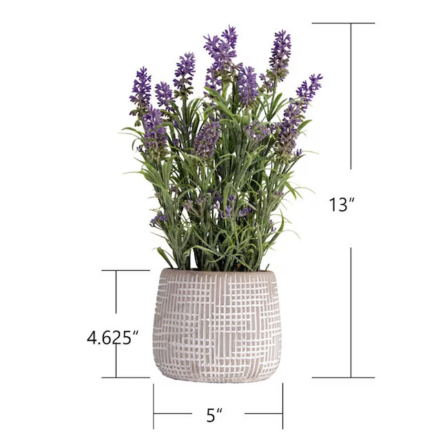 allen + roth 13-Inches Green and Purple Desktop Lavender Artificial flower | Lowe's