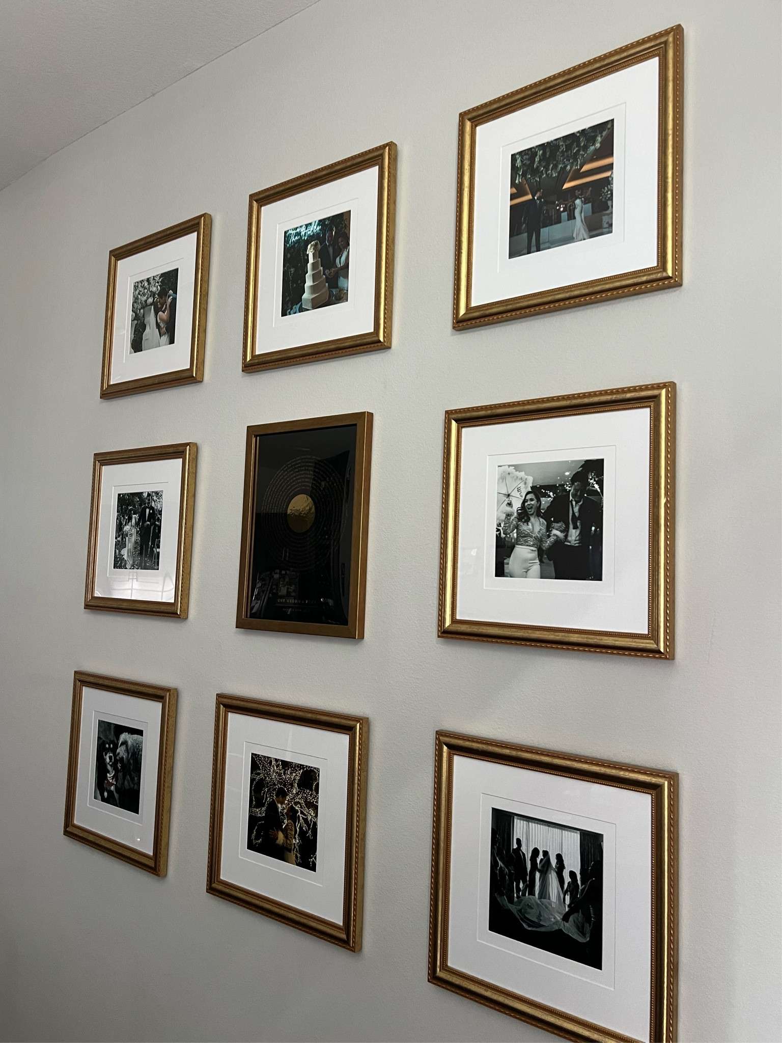 Custom gallery frames for our wedding pics! Ordered the Granby in gold 

#LTKHome #LTKWedding #LTKStyleTip