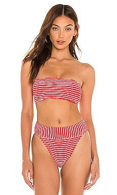 Seafolly Seaside Stripe Tube Bikini Top in Chilli from Revolve.com | Revolve Clothing (Global)
