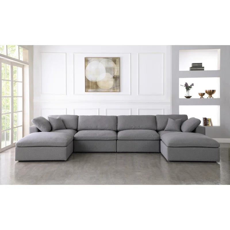 Aguero 158" Wide Modular Sectional with Ottoman | Wayfair North America