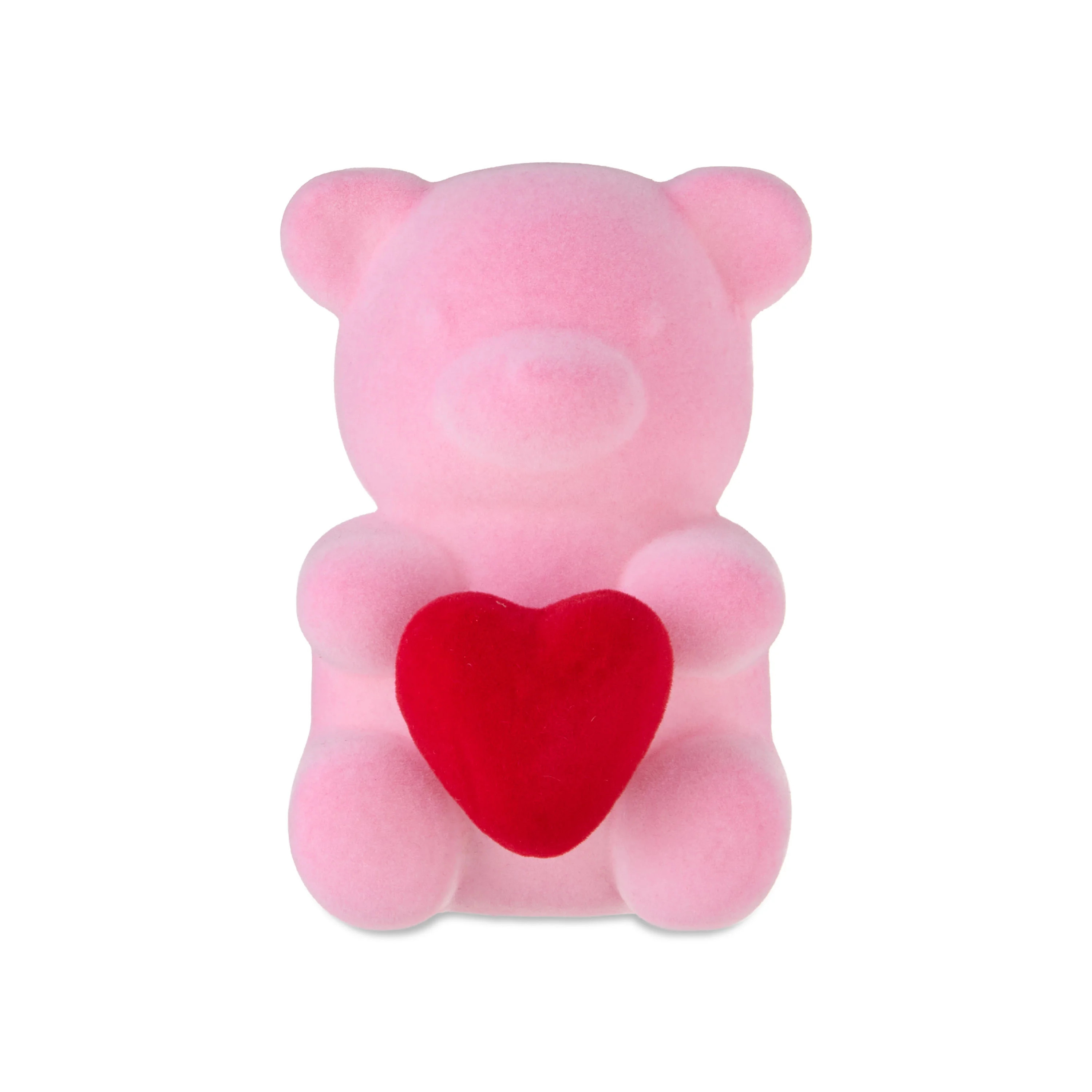 Flocked Bear Tabletop Decoration, Pink, 4", Valentine's Day by Way To Celebrate | Walmart (US)