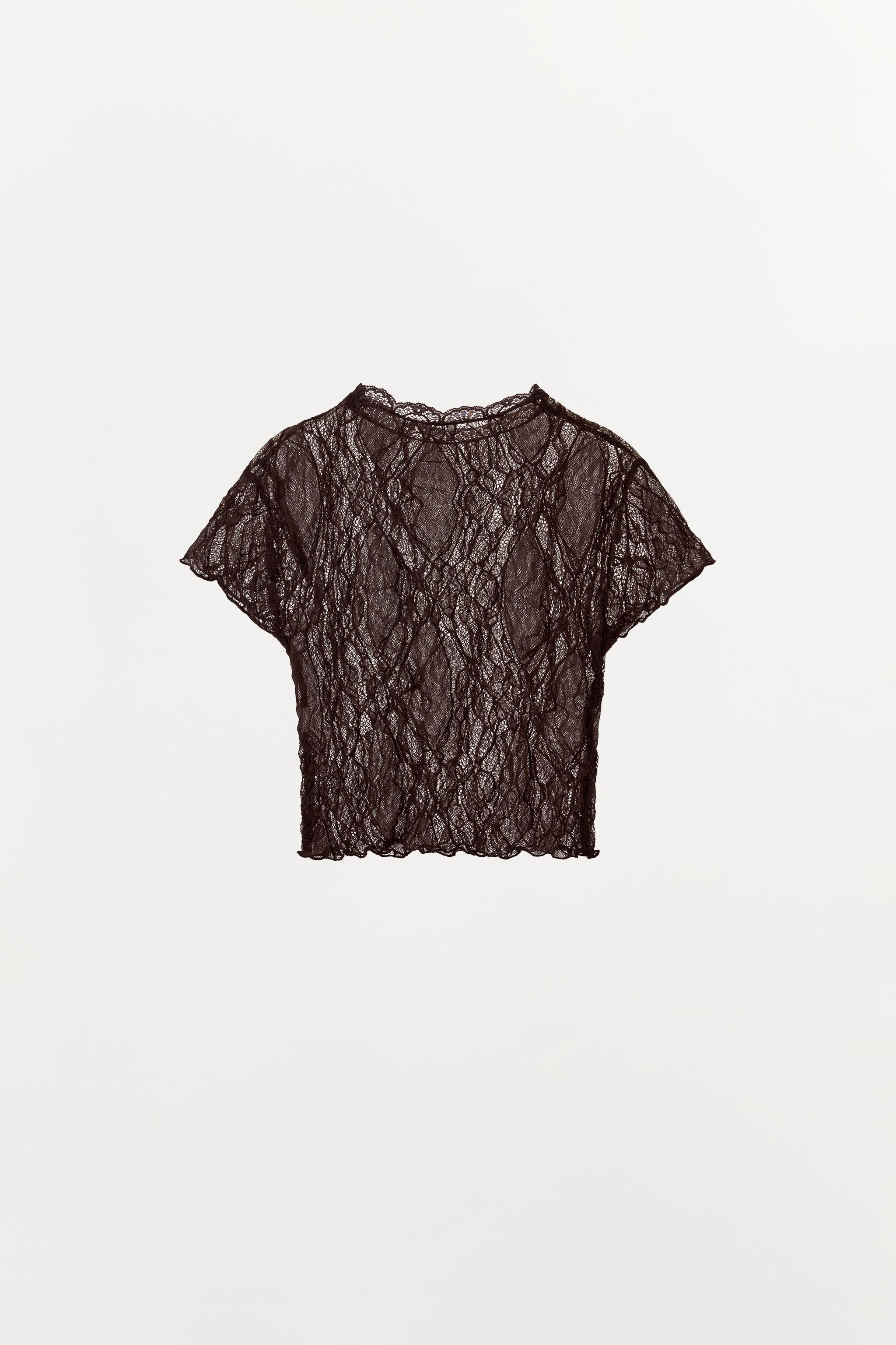 LACE CROP TOP | Zara AU