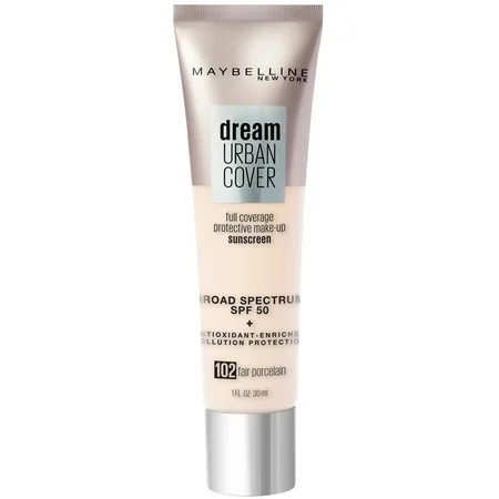 Maybelline Dream Urban Cover Flawless Coverage Foundation Makeup, SPF 50, Fair Porcelain, 1 fl. o... | Walmart (US)