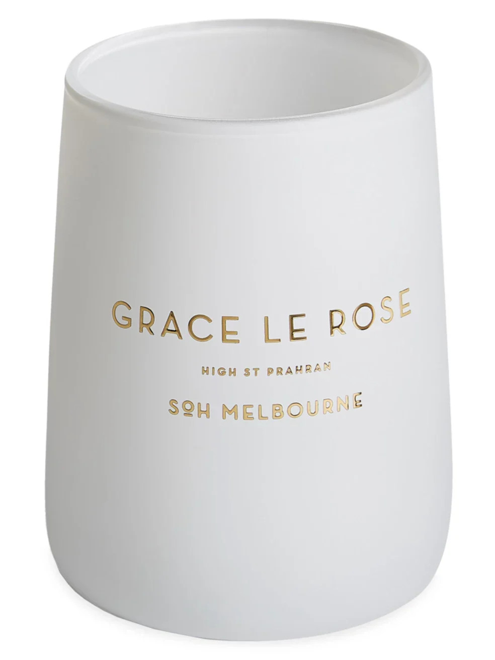 Grace Le Rose White Matte Glass Candle | Paloma & Co.