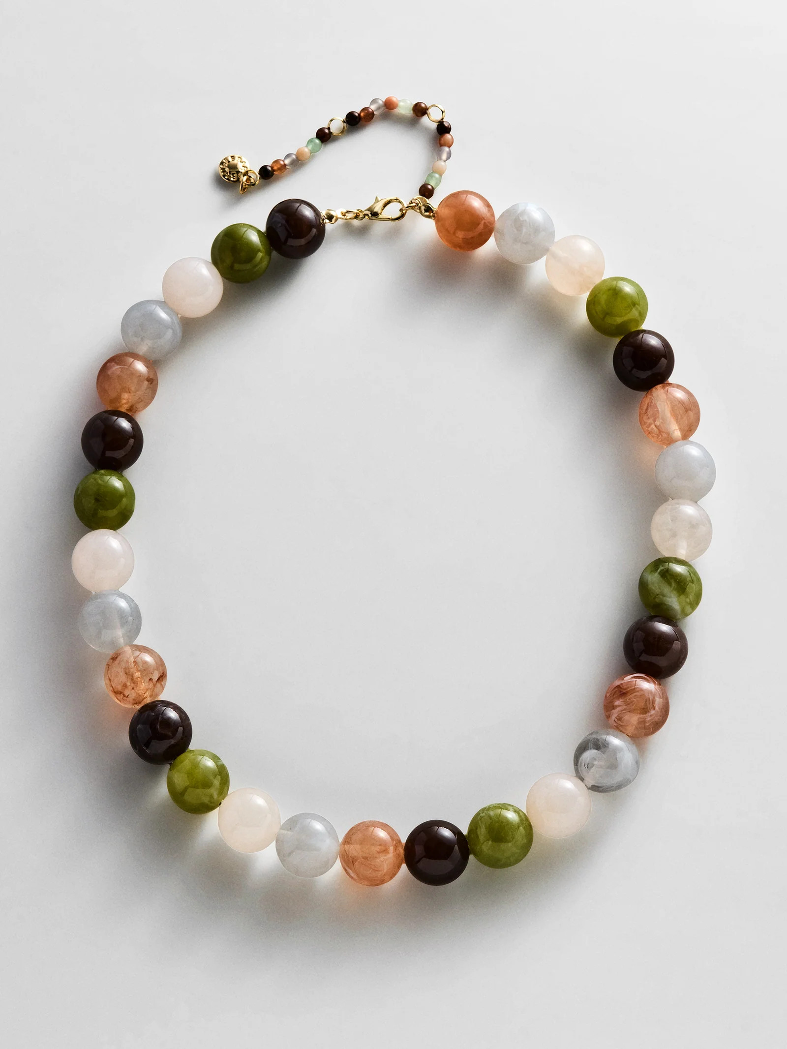 Mini Jane Beaded Necklace - Earth Tones | BaubleBar