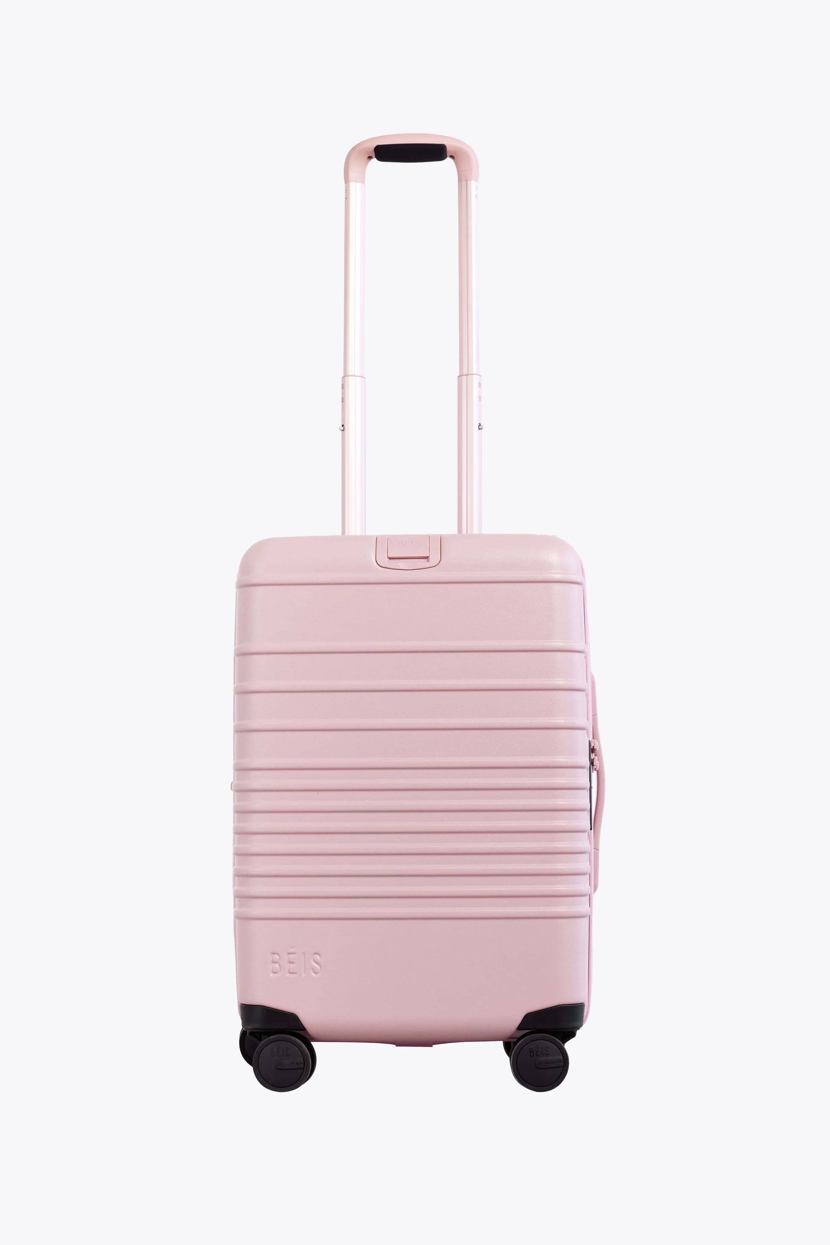 BÉIS 'The Carry-On Roller' in Atlas Pink - Pink Carry On Suitcase & Hard Shell Luggage | BÉIS Travel