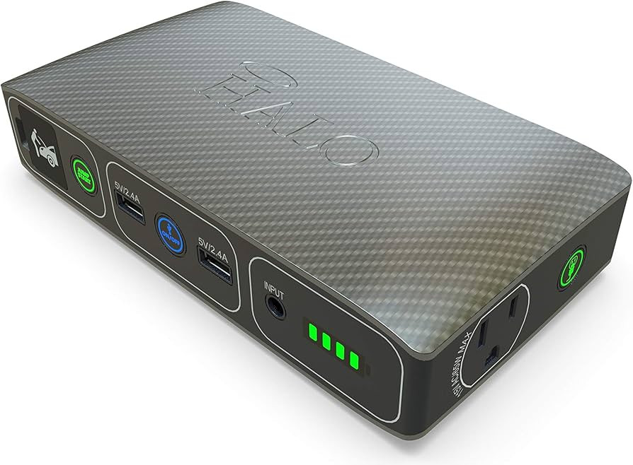 HALO Bolt 58830 mWh Portable Phone Laptop Charger Car Jump Starter with AC Outlet and Car Charger... | Amazon (US)